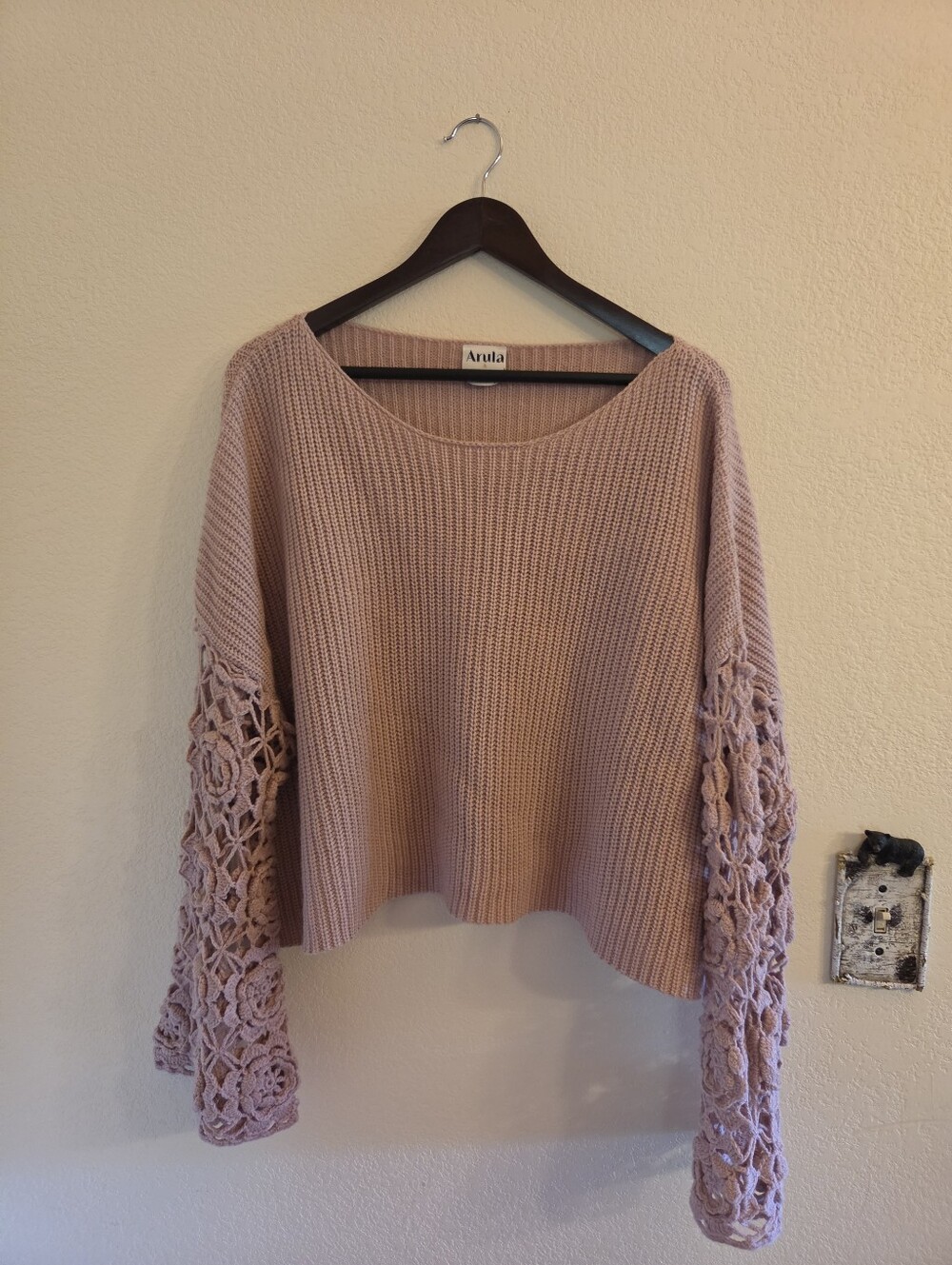 Arula Crochet Sleeve Sweater